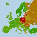 Mapa Europy ze wskaźnikami samobójstw mężczyzn do samobójstw kobiet - najgorsza jest Polska